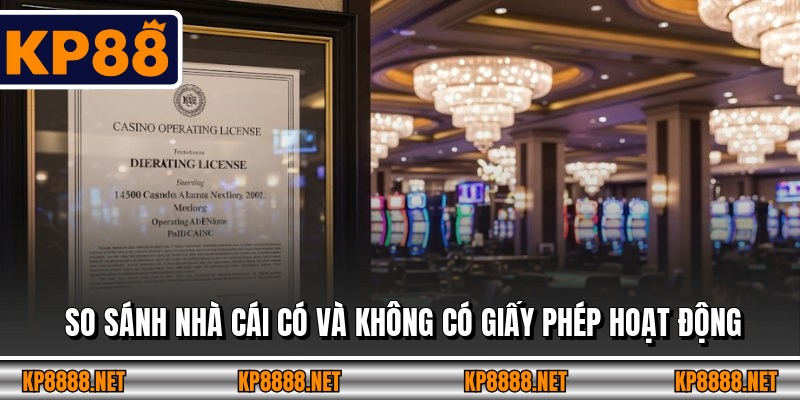 So sánh nhà cái có và không có giấy phép hoạt động
